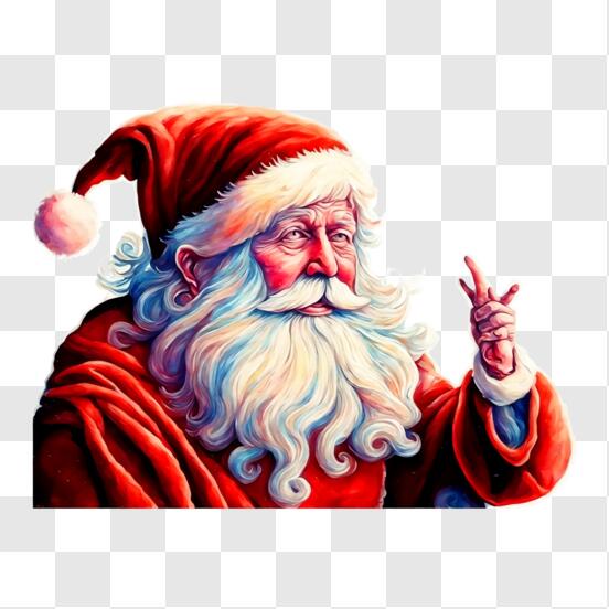 Download Santa Claus Celebrating Christmas in the Clouds PNG Online -  Creative Fabrica