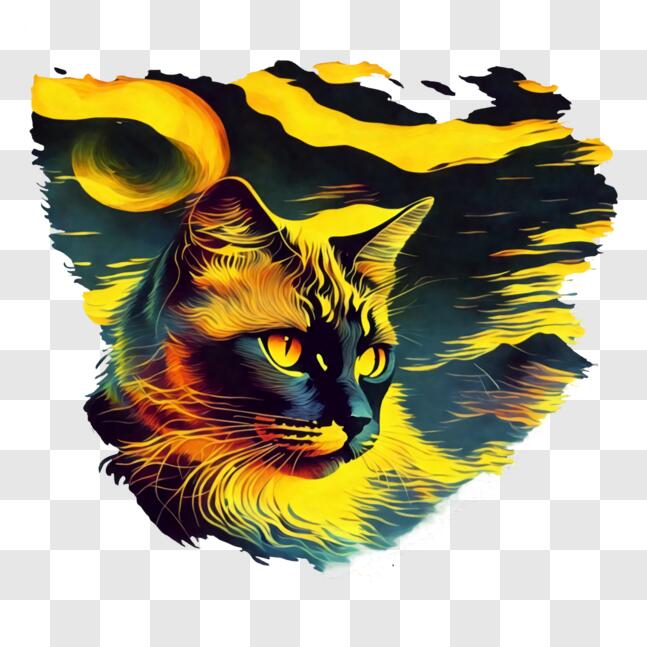 Design PNG E SVG De Calma Gato Andando Silhueta Para Camisetas