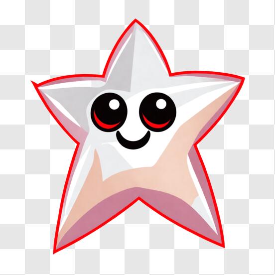 Weißer Stern mit roten Augen - Symbol für Glück und Glück PNG online  herunterladen – Creative Fabrica
