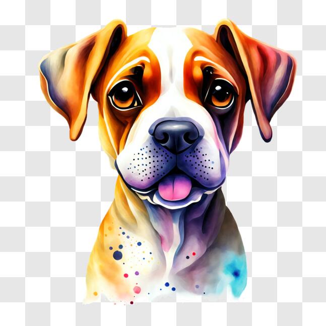 Download Adorable Boxer Dog with Wagging Tail PNG Online - Creative Fabrica