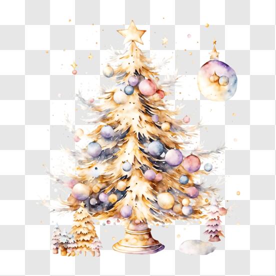 Árvore de Natal Decorada Branco e Dourada c/ Anja Branca 75cm :: Primavera  Design