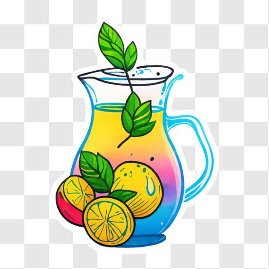 Lemon Clipart Lemonade Pitcher - Lemonade,png download