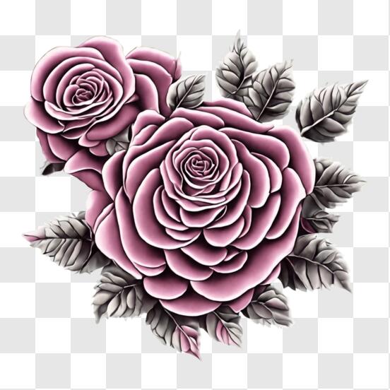 Buy Rose Tattoo Design White Background PNG File Download High Resolution  Online in India - Etsy
