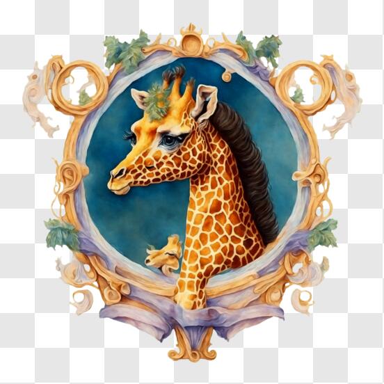 Giraffe Animal Diamond Painting Portrait Design Embroidery House Wall  Decoration