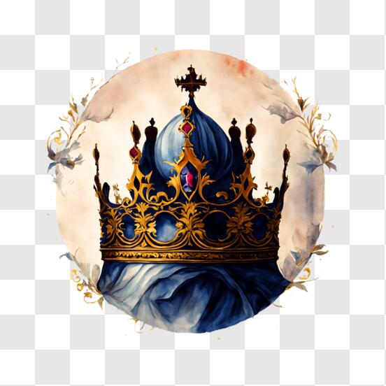 Fundo Emblema Da Rainha Do Xadrez Dourado No ícone Real Standa De