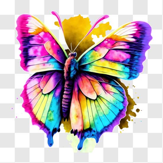 Descarga Mariposa colorida con alas vibrantes PNG En Línea - Creative  Fabrica