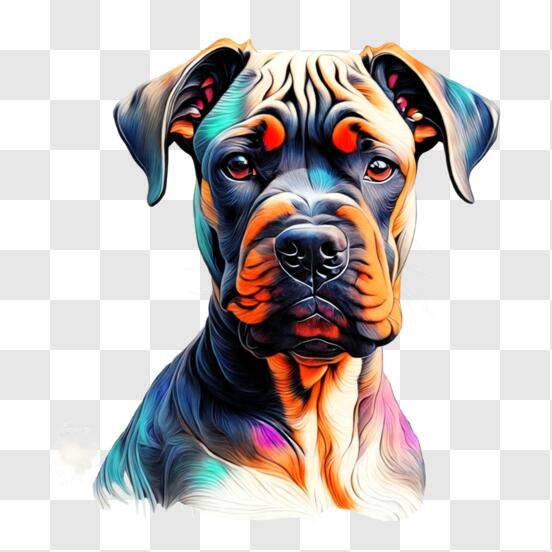 Desenho de Emoji cara de cachorro para colorir