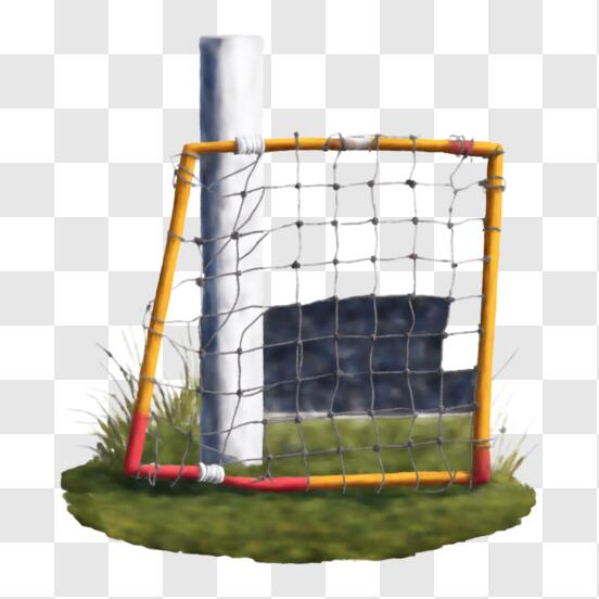 Download Soccer Goal Net in a Field PNG Online - Creative Fabrica
