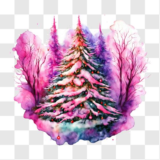 Scarica Decora la tua Casa o Ufficio con un Albero di Natale Rosa PNG  Online - Creative Fabrica