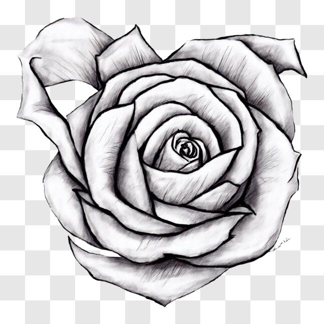 How to draw a Rose-Easy for beginners - YouTube