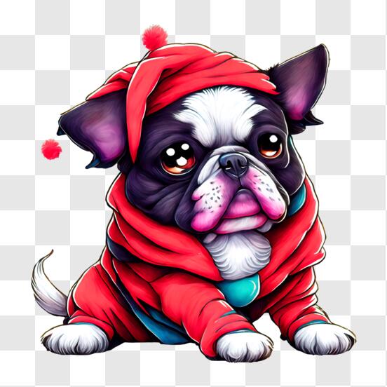 Manteau pour Chien Noel, Manteau Chien Petite Taille avec Le Père Noël sur  Son Chat Pull Chien Noel Rouge