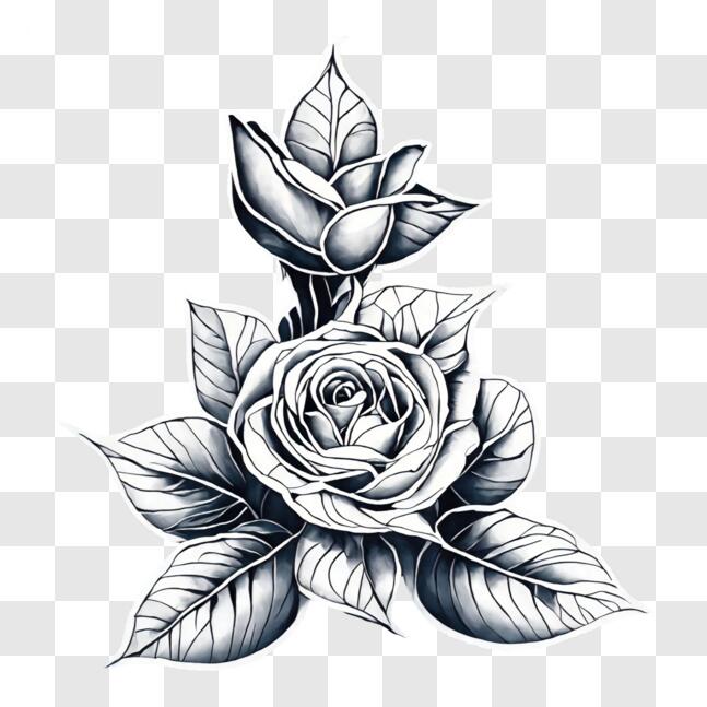 Black Roses Illustration Tattoo On White Background Isolated Vector Stock  Illustration - Download Image Now - iStock