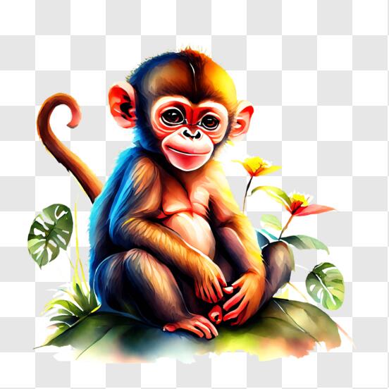 Colorindo a Selva: Macacos Fofos.