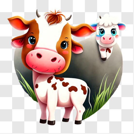 Cute cow character cartoon style vector illustration. Cute farm animal.  33508422 Vector Art at Vecteezy