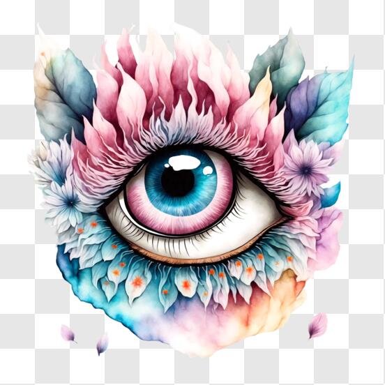 Watercolor Eye With Tears Stock Illustration - Download Image Now