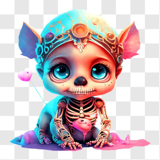 Download Skeleton Dog in Zombie Outfit PNG Online - Creative Fabrica