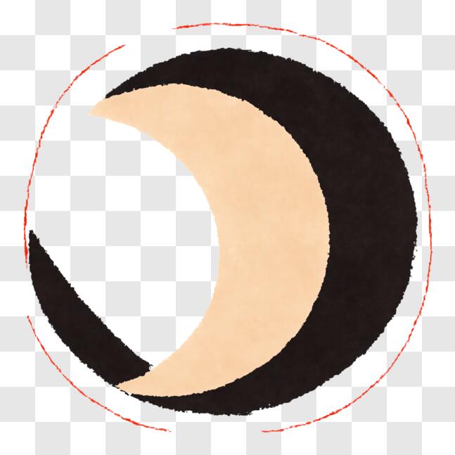 Descarga Dibujo simbólico de un ojo de media luna PNG En Línea - Creative  Fabrica