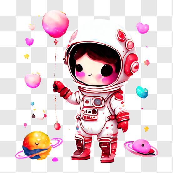 Svg Cartoon Bebê Alienígena Fofo Com Astronauta PNG , Svg, Desenho