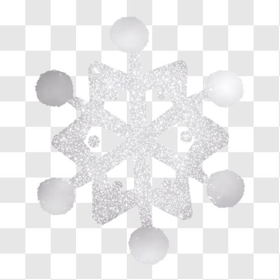 Snowflake silver glitter christmas 3d rendering Happy New Year decoration  element 13250835 PNG