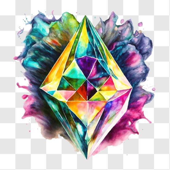 Download Colorful Abstract Diamond Painting with Watercolor Splashes ...