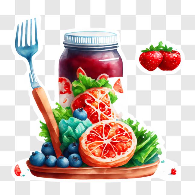 Download Delicious and Healthy Tray of Fresh Fruits and Vegetables PNG ...
