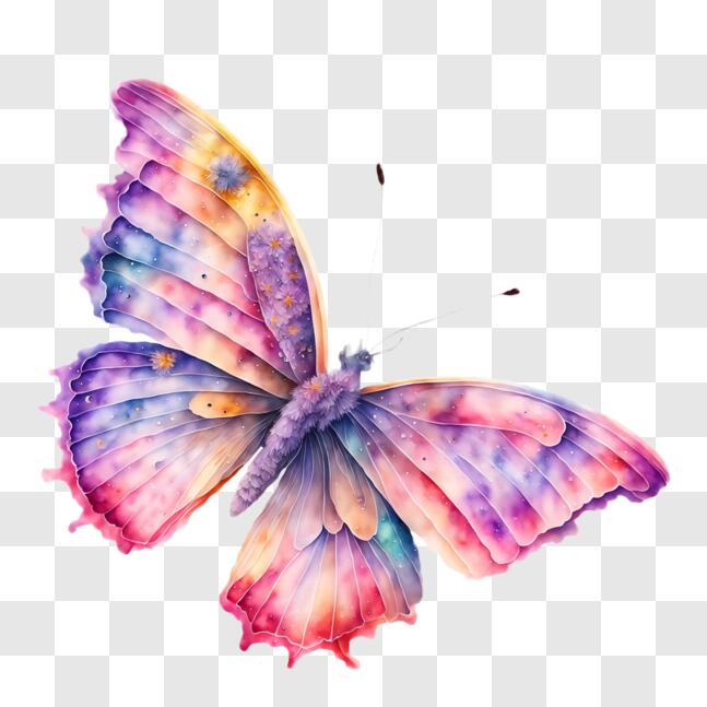 Scarica Immagine di farfalla colorata ad acquerello PNG Online - Creative  Fabrica