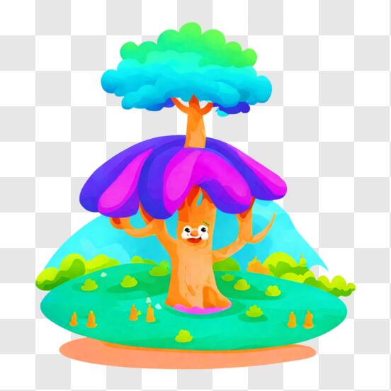 Desenho para colorir de macaco em uma árvore com um chapéu