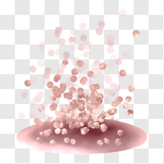 Rose Gold Sparkles Glitter Confetti Overlay Clipart with Transparent  Background - Essem Creatives