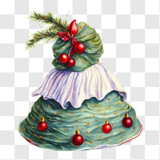 Décorations d'anniversaire de Noël joyeux anniversaire bannière rouge et  vert thème de Noël guirlande de gâteau pour le réveillon de Noël, vacances