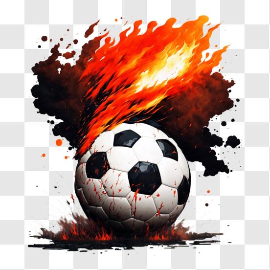 Télécharger Élément graphique de ballon de soccer avec flamme PNG En Ligne  - Creative Fabrica