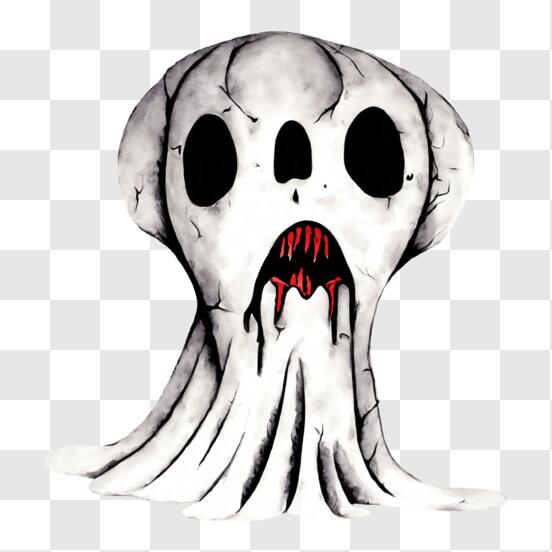Baixe Imagem assustadora de fantasma de Halloween para celebrações assustadoras  PNG - Creative Fabrica