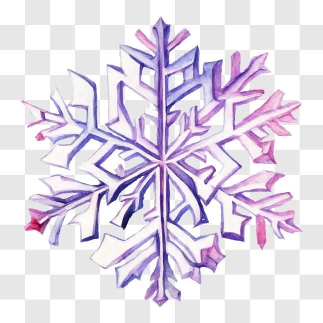 Download Snowflake Ornament in Purple and Blue PNG Online - Creative ...