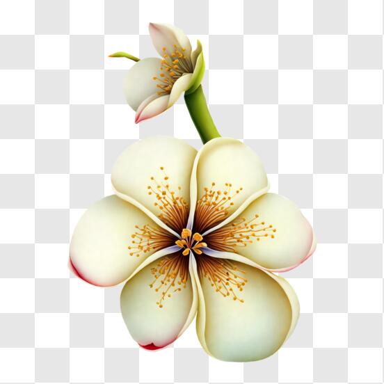Gobelet avec paille － Fleurs blanches – Maison Lavande