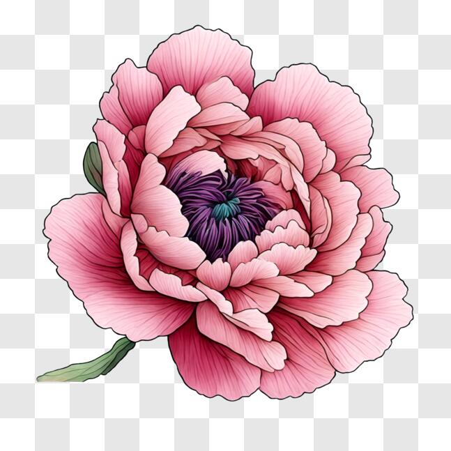 Download Pink Peony Flower for Home Decor PNG Online - Creative Fabrica