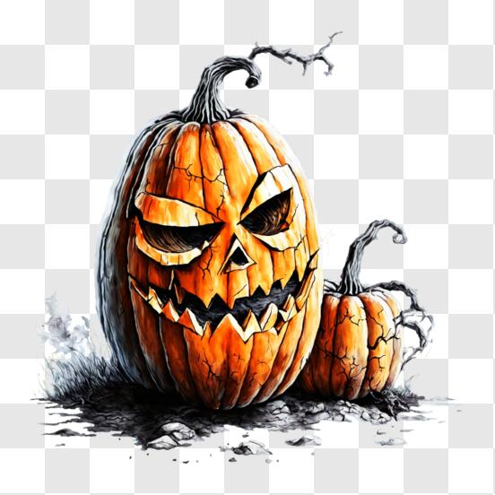 Baixe Jack-o-lanterns de Halloween com Rostos Assustadores e Felizes PNG -  Creative Fabrica