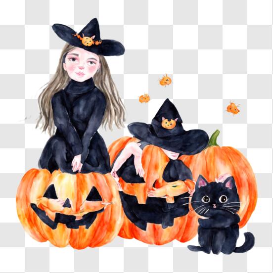 Gráfico de bruxa assustadora de Halloween · Creative Fabrica