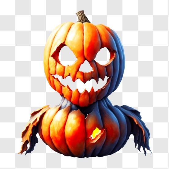 Cara assustadora de abóbora, decoração de halloween