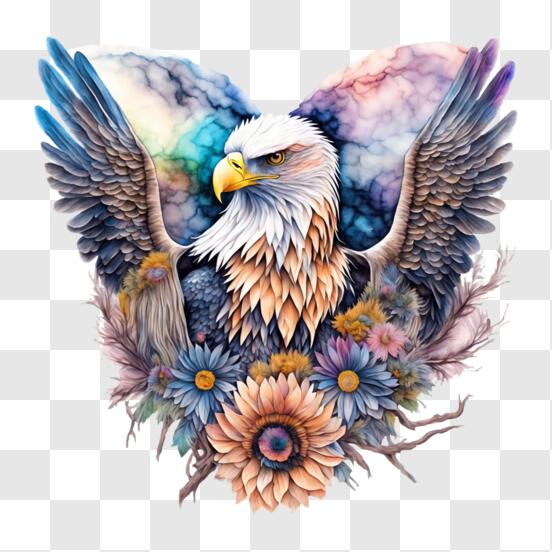 Descarga Obra de Arte de un Águila con Penacho Indio PNG En Línea -  Creative Fabrica