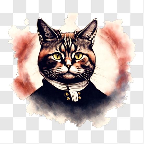 Design PNG E SVG De Desenho De Gato Preto Para Camisetas