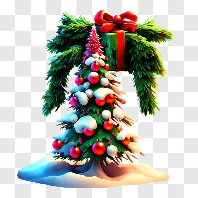 Christmas Pine Branches Decoration PNG Clip Art - Best WEB Clipart