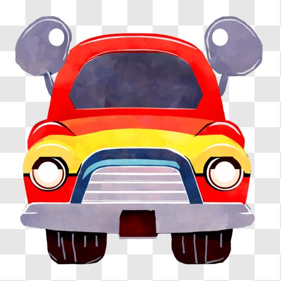 Um conjunto de carros infantis. imagens multicoloridas de veículos