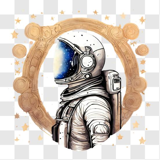 Descarga Mono astronauta en el espacio PNG En Línea - Creative Fabrica