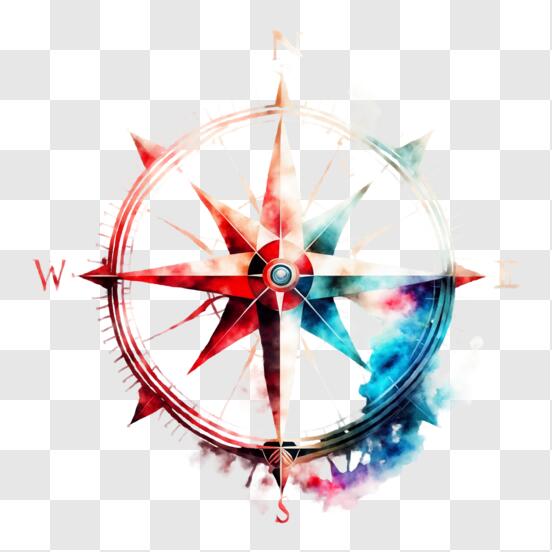 Compass Rose Cross Stitch Pattern Instant Download Simple 