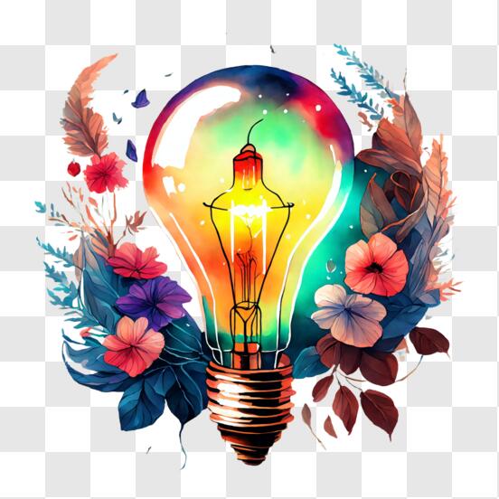 Light Bulb Art  Light bulb art, Light bulb art drawing, Light