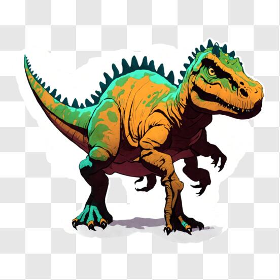 Adesivo de Dinossauro em Forma de T-rex