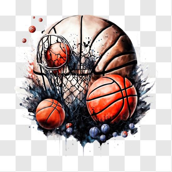 Desenho de um noob jogando basquete