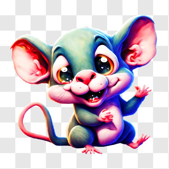 Clipart De Souris à Grandes Oreilles Mignon Clipart De Rat PNG