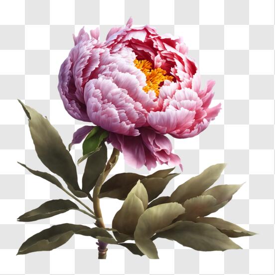 Schöne rosa Pfingstrose Blume auf schwarzem Hintergrund PNG online  herunterladen – Creative Fabrica