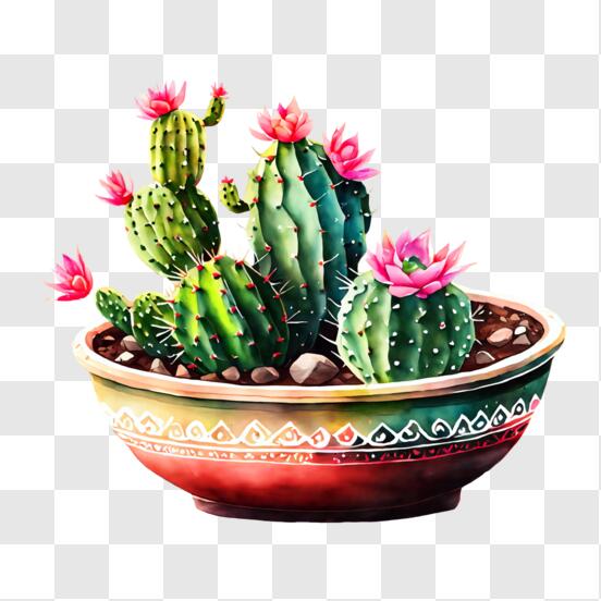 cactus and plant pots 11995485 PNG
