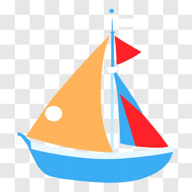 Download Small Sailboat on the Water PNG Online - Creative Fabrica